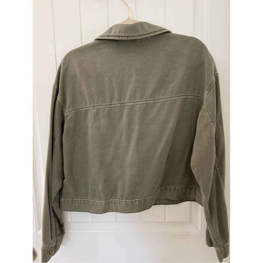 Old-navy Women's Green and Khaki Jacket - Picture 2 of 3
